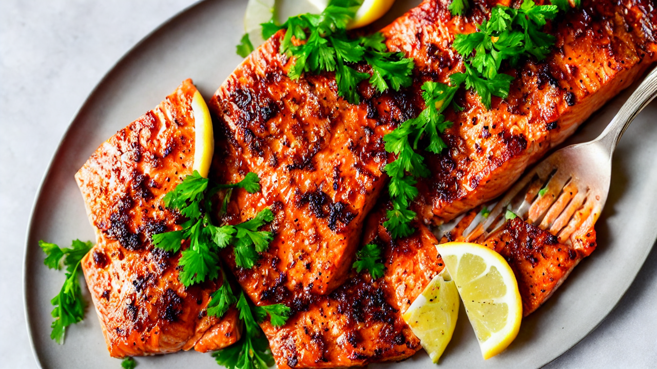 Air fry for 8-10 minutes, or until the salmon is cooked through and flakes easil