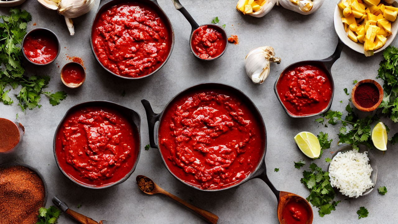 Blend the rehydrated chiles with onion, garlic, cumin, oregano, cloves, black pe