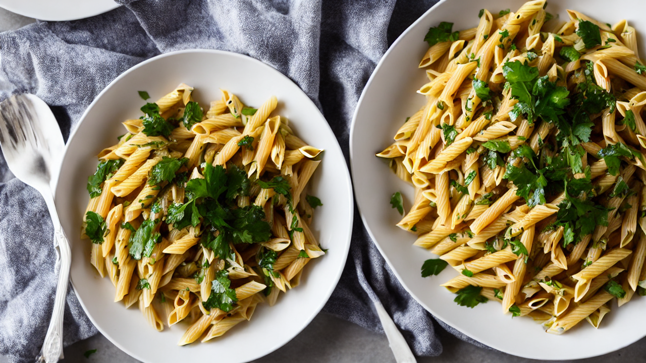 Plate with fresh parsley and a drizzle of olive oil. Enjoy this creamy, comforti