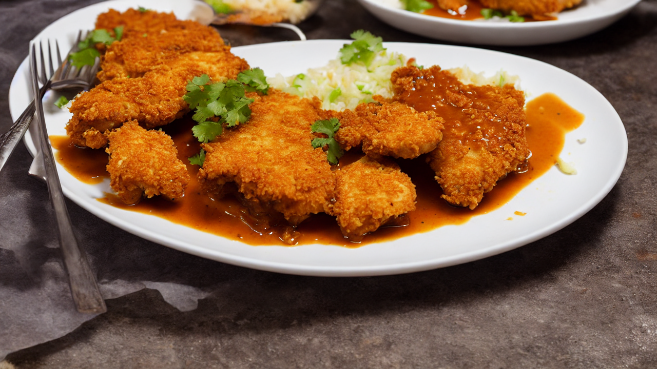 Toss the fried chicken in the creamy curry sauce, ensuring it’s evenly coated. L