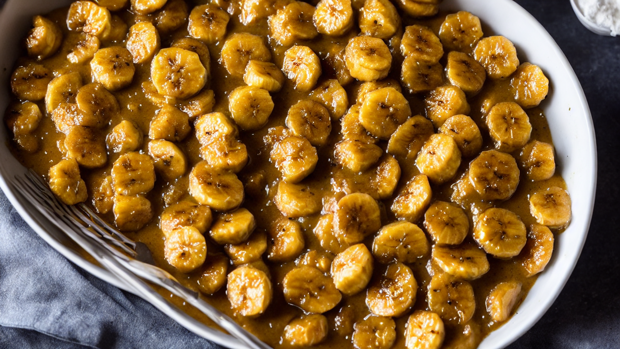 First, let's mash those bananas in a large bowl until they're nice and smooth. D