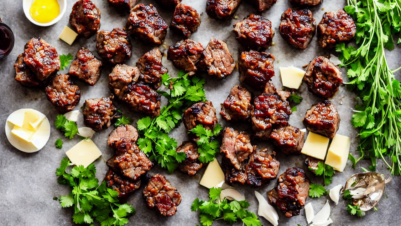 Here's what you'll need to make these amazing steak bites. We're keeping it simp