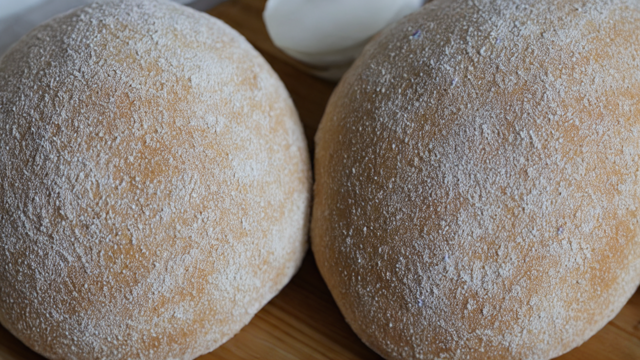 Shape into a ball, then let it relax for 30 minutes. Ready to stretch that dough