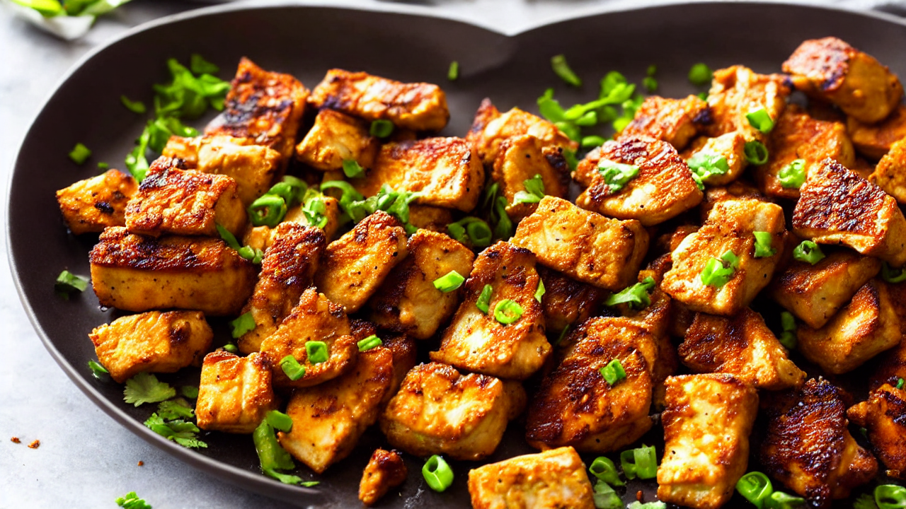 Add your protein—chicken, tofu, or shrimp—and cook until golden. Protein is the 