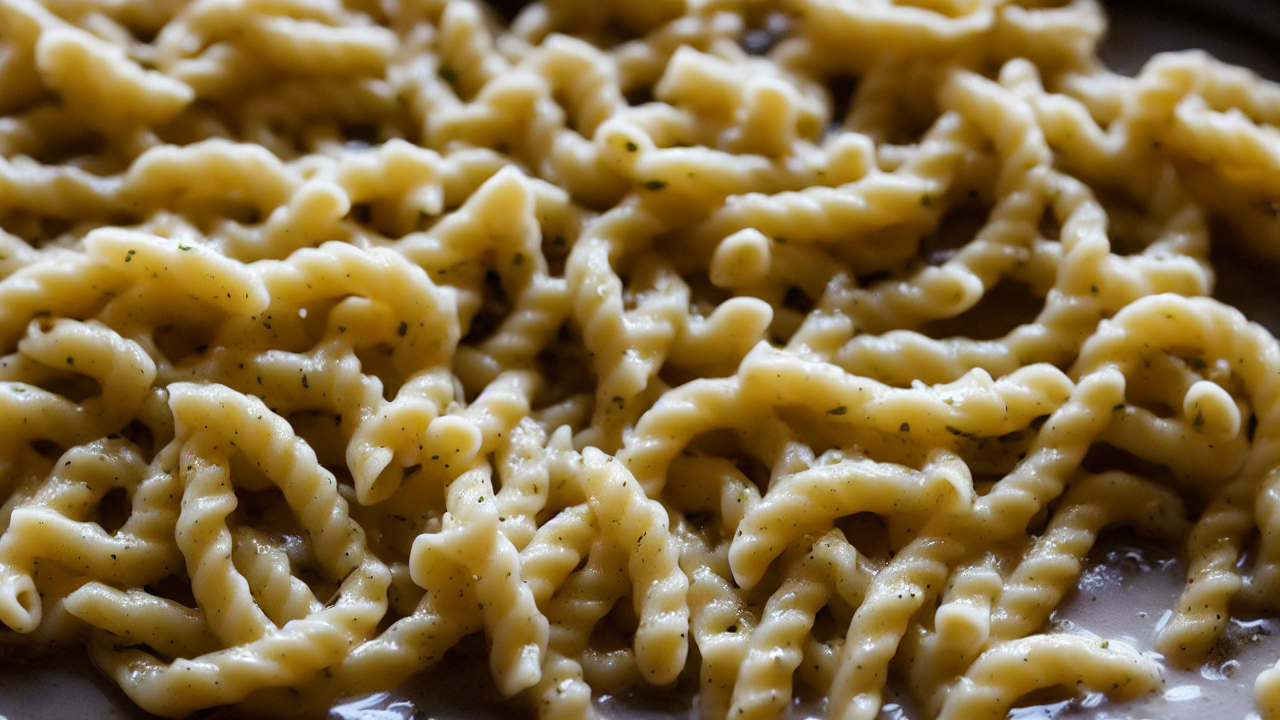 Boil pasta until al dente. Drain, then mix with garlic, butter, and a splash of 